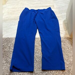 Mandala Women's Petite Large Galaxy blue scrub bottoms